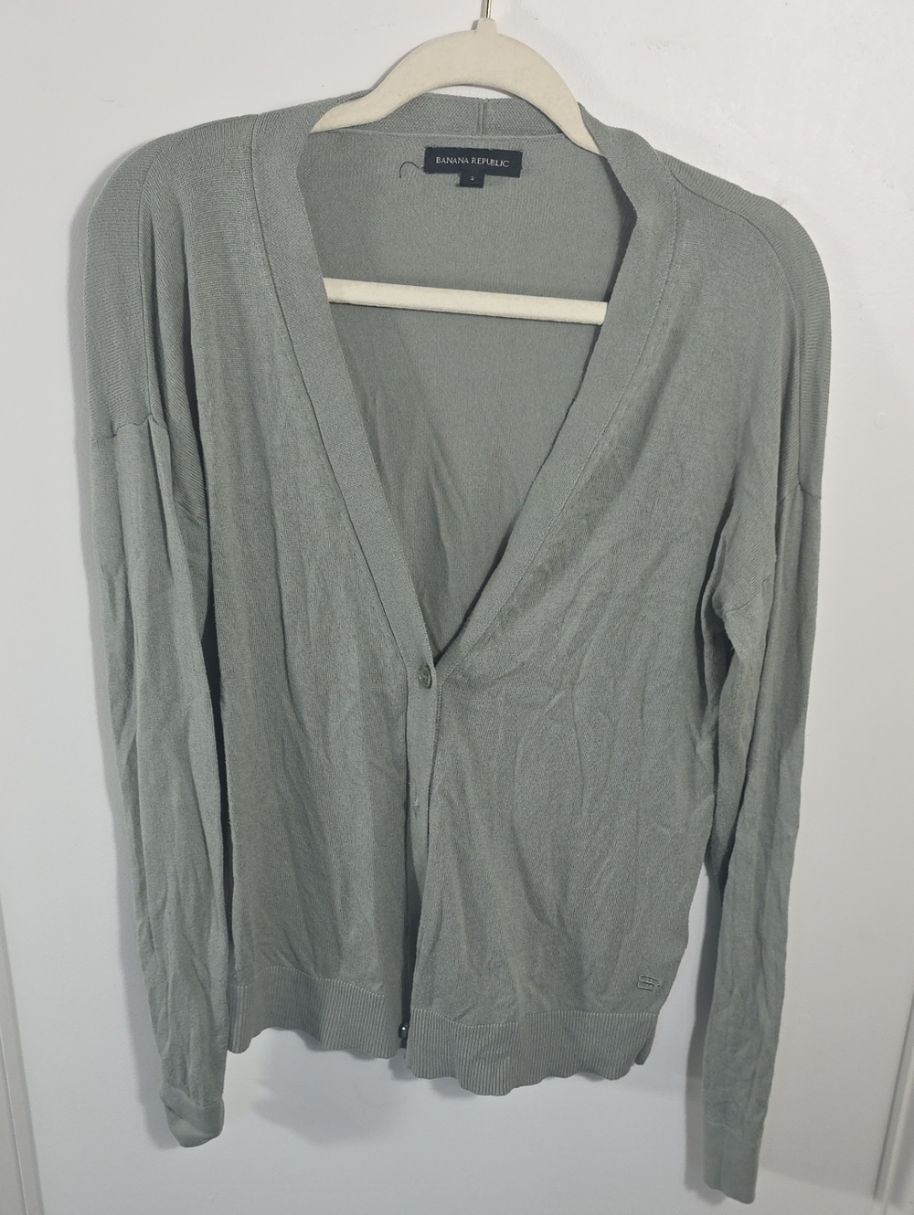 Banana Republic Sage Green Knit Cardigan